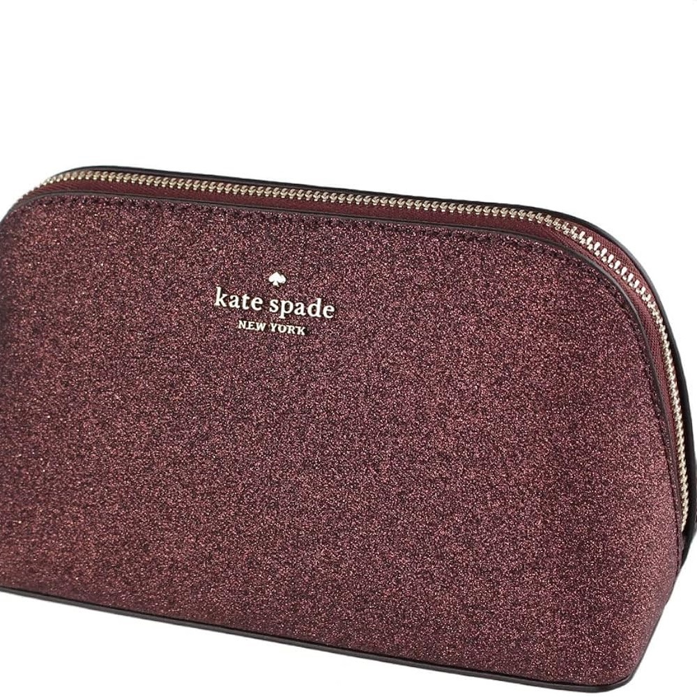 Kate Spade Burgundy Glitter Pouch